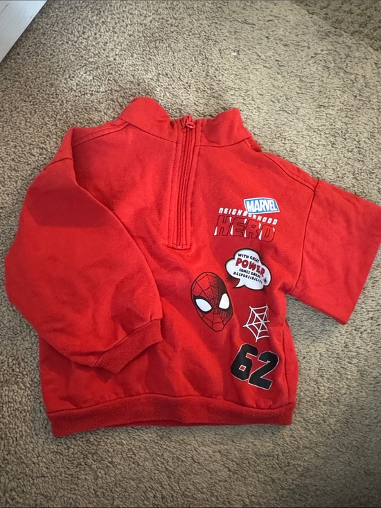 Marvel Other - Marvel Red Spider-Man 1/2 Zip Kids Sweatshirt